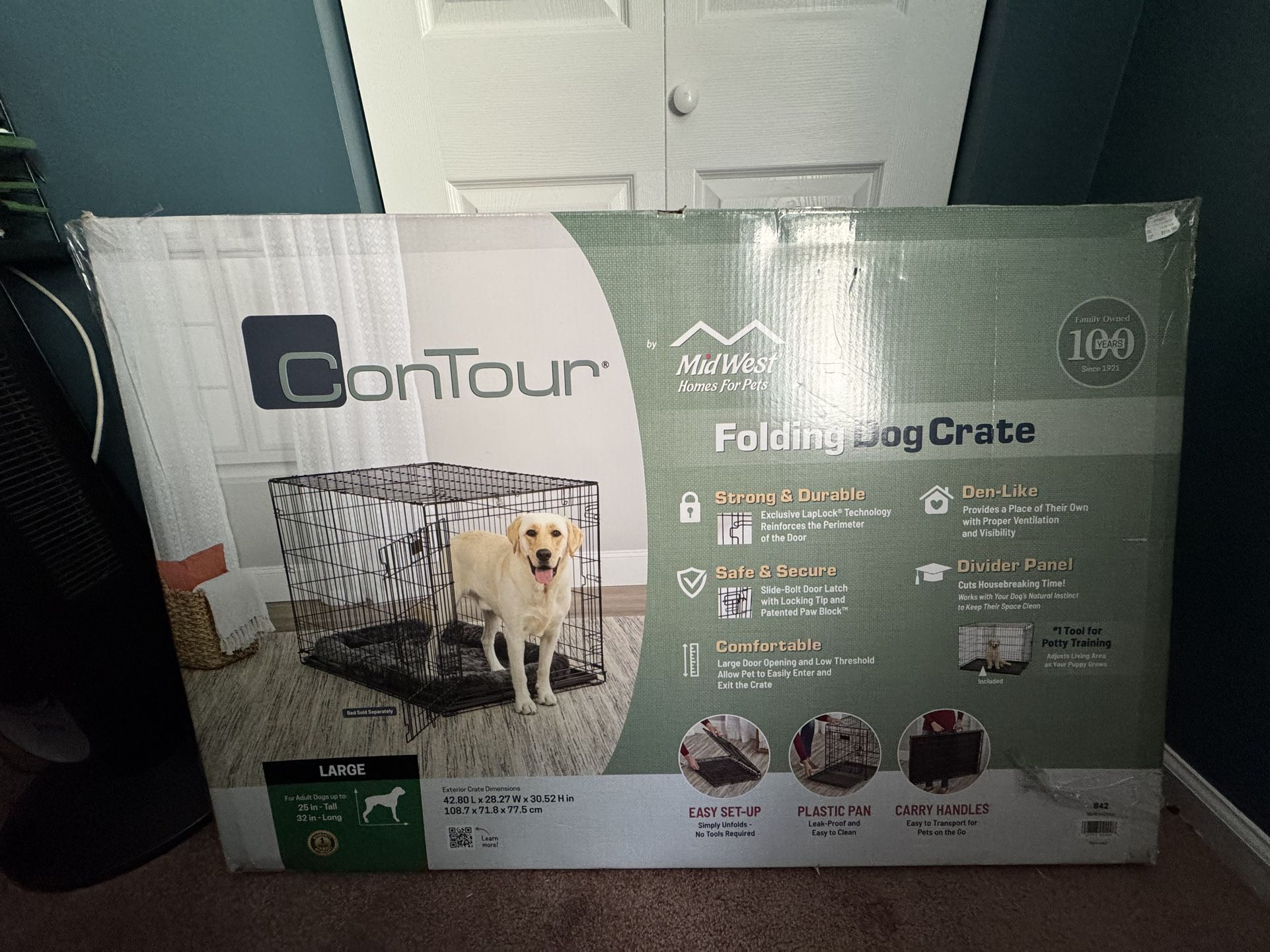 Large Folding Dog Crate