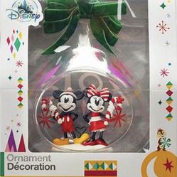 Mickey And Minnie Glass Drop Ornament 2018