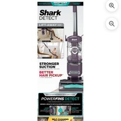 Shark Detect Lift-Away ADV Upright Vacuum Floor Detect Power Fin LA490 Mauve NEW $399