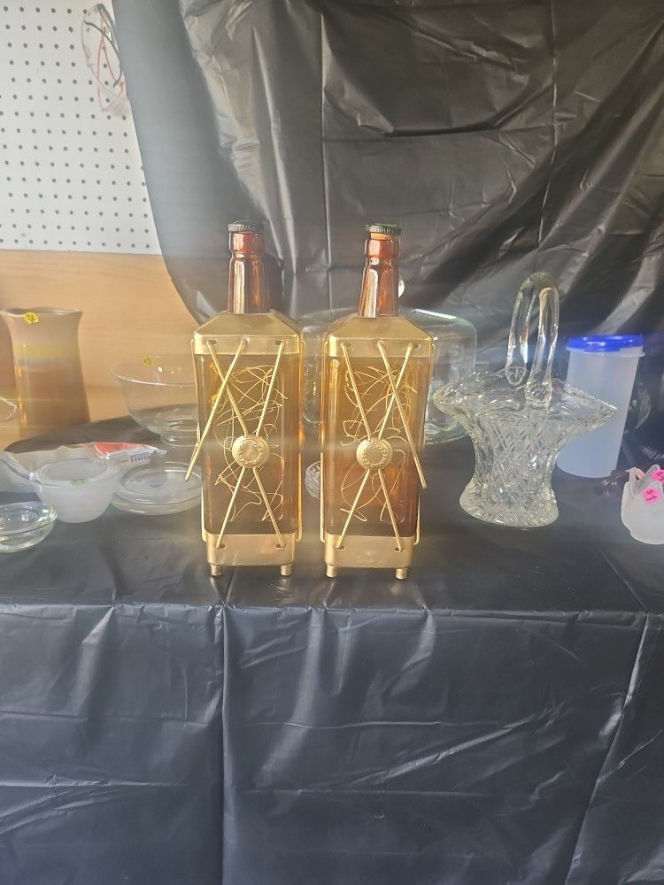 Music box decanters. 2