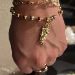 Pulsera San Judas 3 Oro Laminado 😍😍