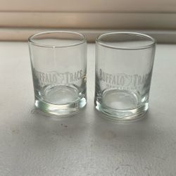 2 Buffalo Trace Bourbon Shot Glasses