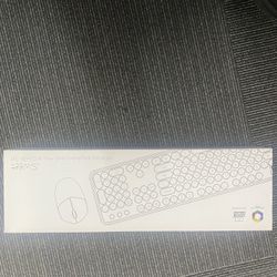 Sweet Keyboard Mouse Combo, Cute Blue ,2.4G Circular Suspension - MOFFI