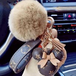 Cute Keychain With Pom