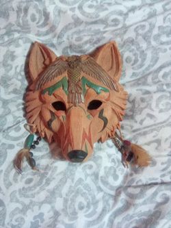 Wolf Mask Figurine 