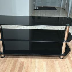 Glass Shelves TV Stand