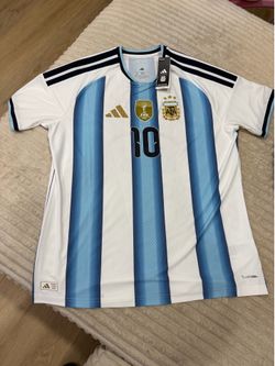 Adidas Argentina Messi #10 Home Authentic Jersey