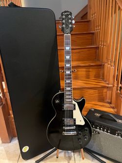 Epiphone Les Paul Standard w/ Hardshell Case, Fender Amp