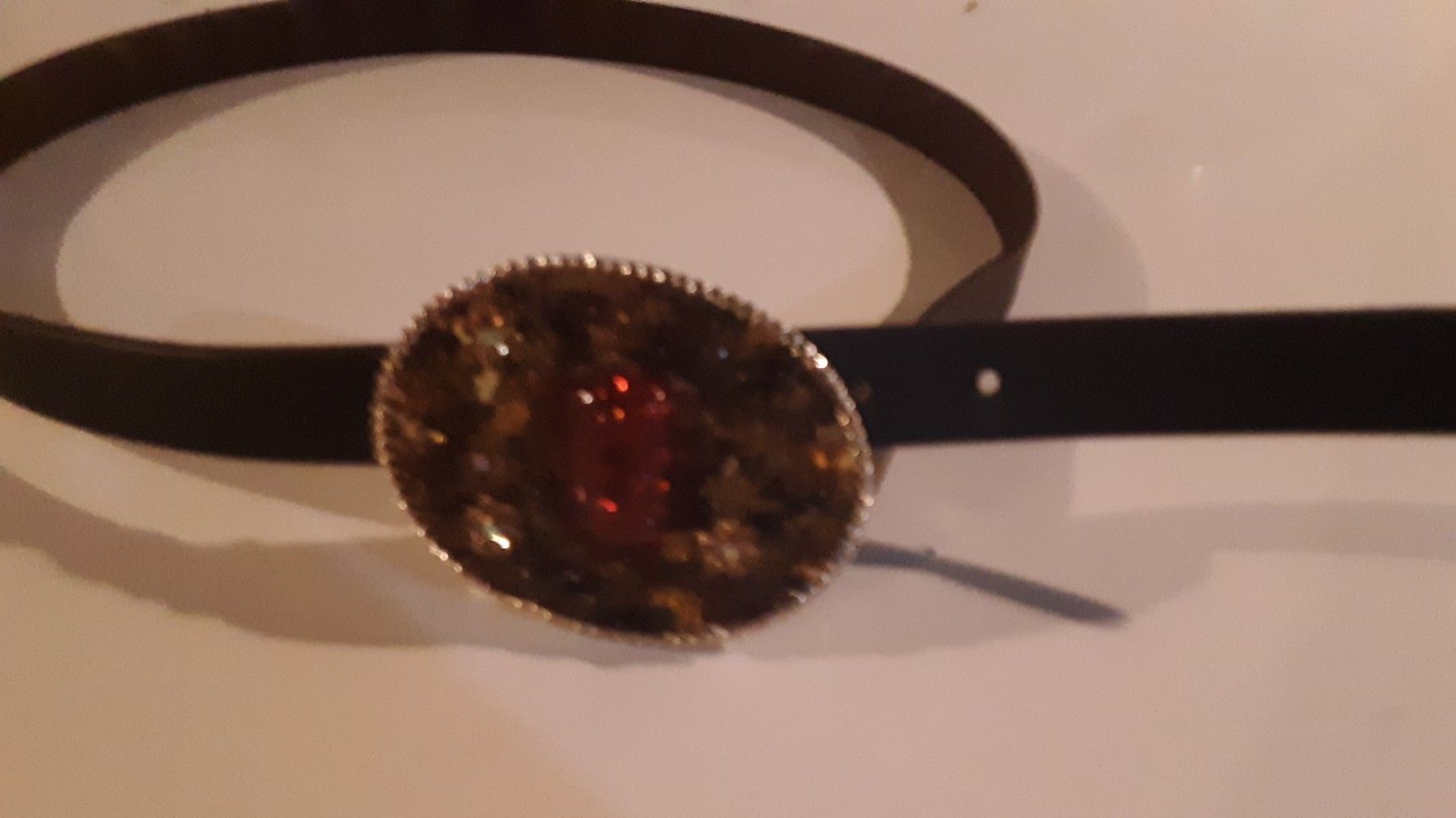 Vintage built buckle with new genuine leather belt