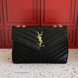 🖤 Saint Laurent Medium Loulou Black with Gold Hardware