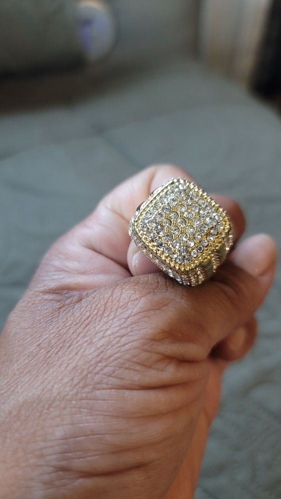 Bling Ring Gold Plated For Men (New)