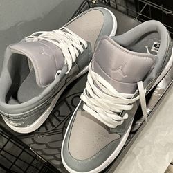 Cool Gray Jordan 1s Low Top 