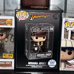 Funko Pop MOVIES INDIANA JONES Exclusive Set Of 3 w/ Metal Exclusive 