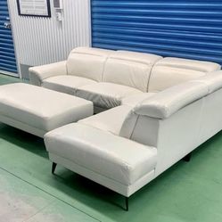 Leather sectional set