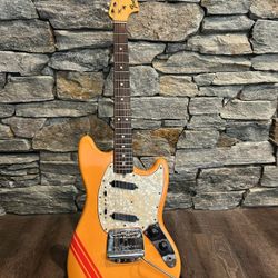 1972 Vintage Fender Competition Orange Mustang Guitar All Original
