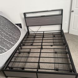 MUST GO ASAP - Modern Queen Bed Frame w/ Storage & Drawers - Like New