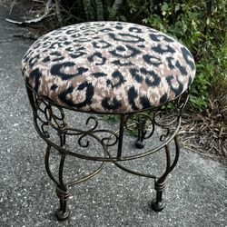 Vanity Stool New Upholstery Fabric 