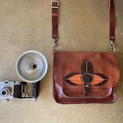 Handmade Natural Leather Messenger Bag