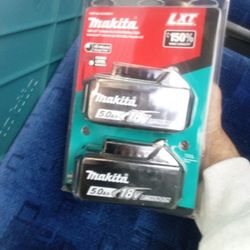 Makita 5.0 Ah 18v Battery 2 Pack
