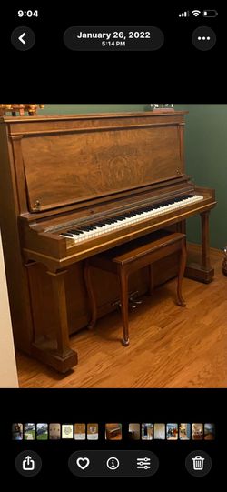 Beautiful Upright Piano with Bench – Tuned Last September