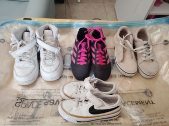 Lot of 4 Kids Sneakers Nike Adidas Vans