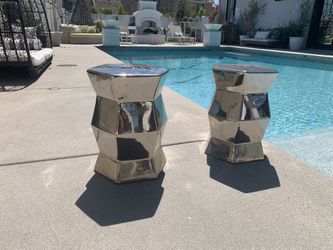 Pair Of Modern Indoor/outdoor Garden Stools