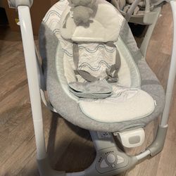Baby Swing- Ingenuity ConvertMe 2-in-1 Compact Portable Baby Swing 2 Infant Seat