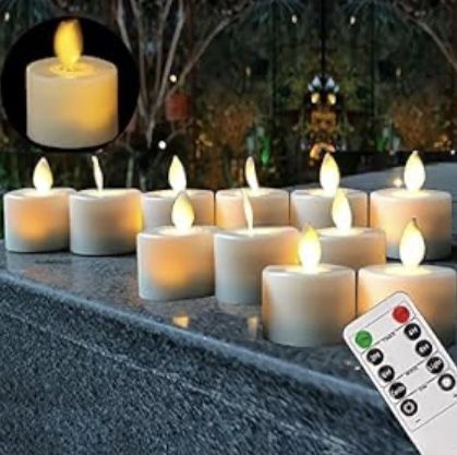 flickering tea candles