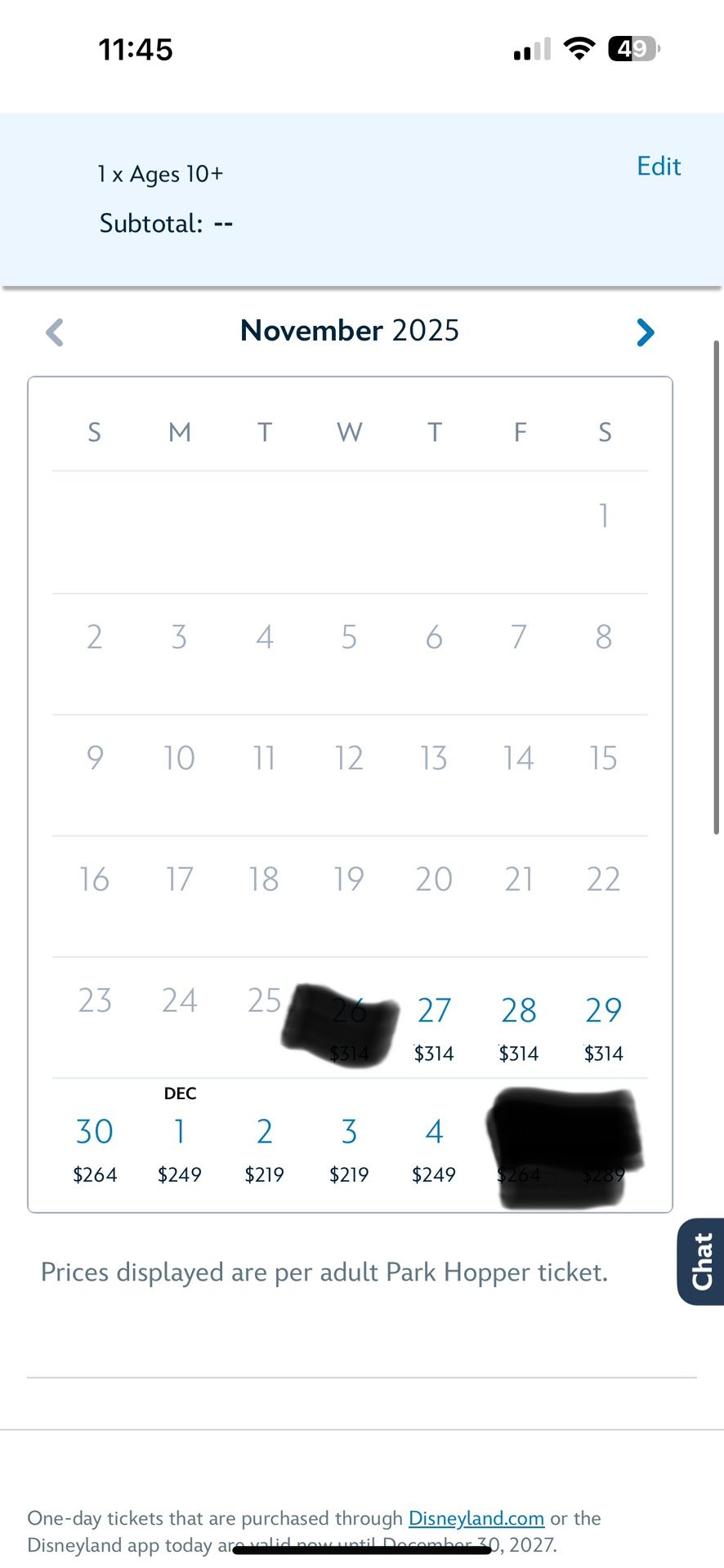 Disneyland Park Hopper Tickets 