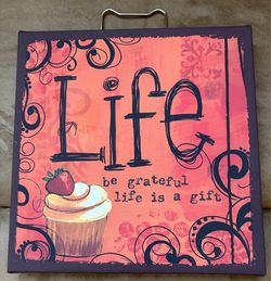 Life Inspirational Canvas Wall Art – 10" x 10"