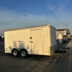 Enclosed Trailer 14Ft with ramp, straps, spare