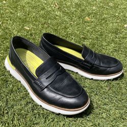 Women’s Coke Haan Black Leather Loafers, Size 6.5