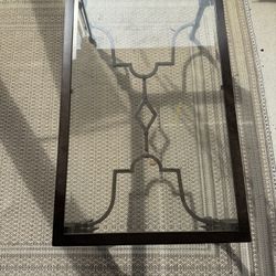Glass & Metal Coffee Table 