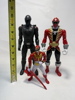 Power Rangers & Snake Eyes 3-Figure Action Figure Lot