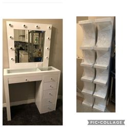 Vanity Set With Shelfs 