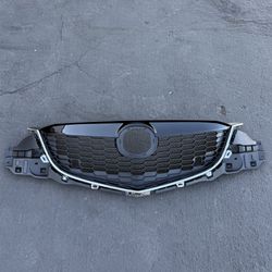 New Front Bumper Upper Grille 2013-2015 Mazda CX-5 Black Chrome Hood Grill MA1200187