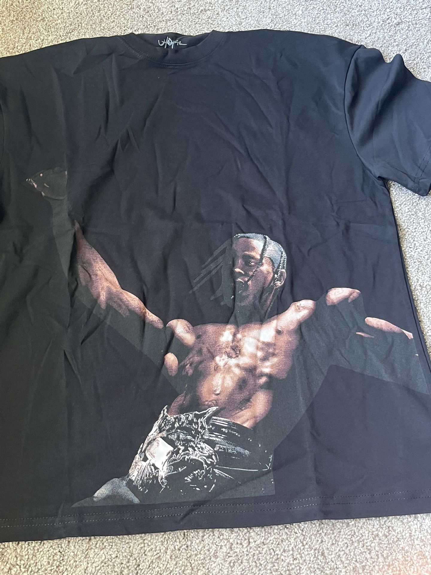 Black Travis Scott Utopia Album Tee Shirt