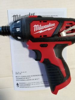 Milwaukee Screwdriver M12  $35.00