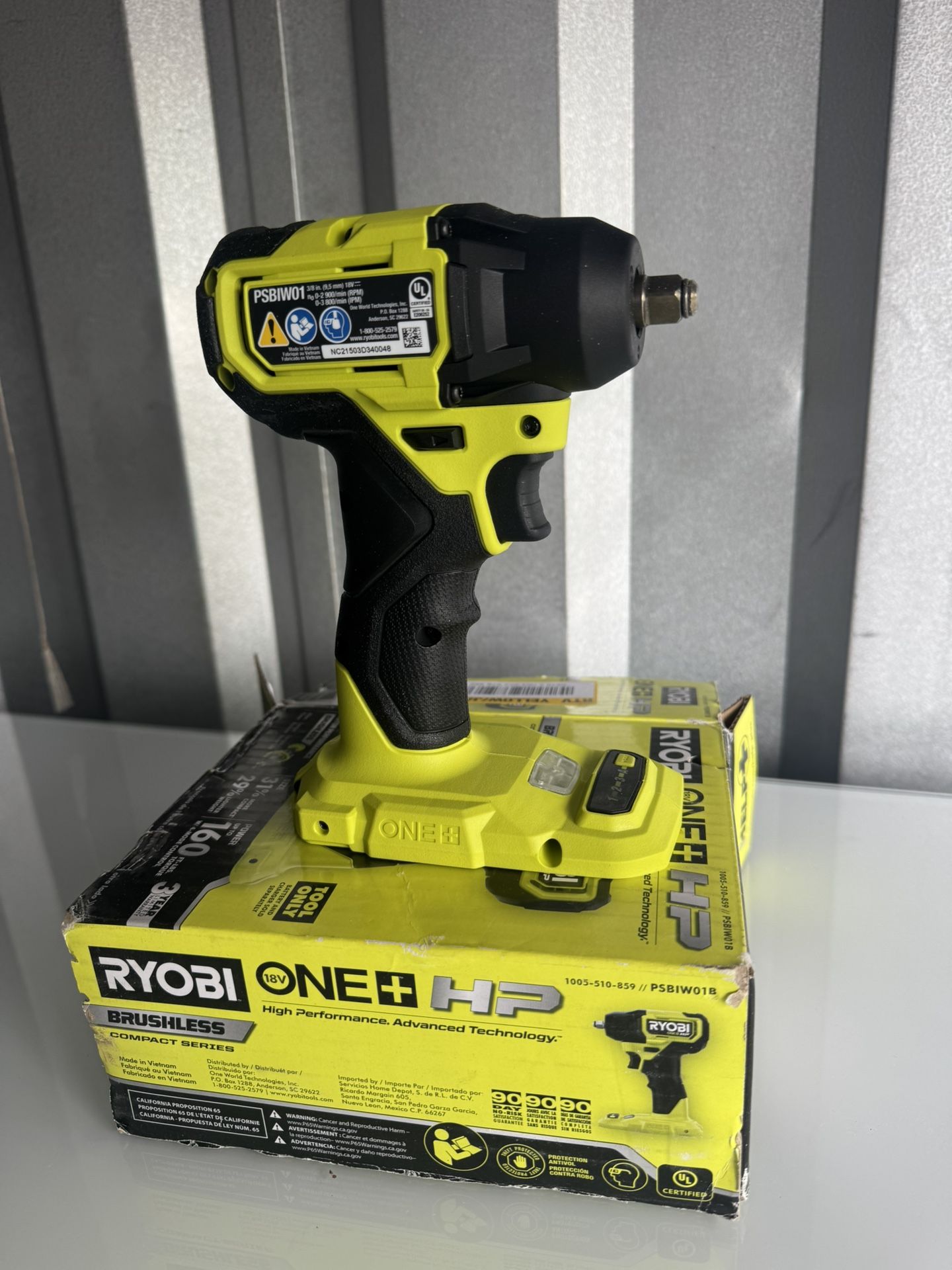 RYOBI ONE+ HP 18V Brushless Cordless Compact 3/8 in. Impact Wrench (Tool Only)