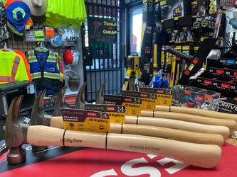 Big Horn 14oz Titanium Framing Hammer ( Curved Hickory Handle )( Magnetic Nail Starter ) $99 EACH.