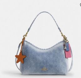 Coach Laurel Shoulder Bag In Loved Denim