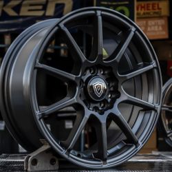 4 NEW Wheels, Rims 15x6.5 (5x114.3/100) Matte Black Wheels (Set of 4) Only $599