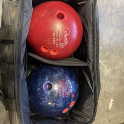 Columbia 300 Bowling Balls And Bag