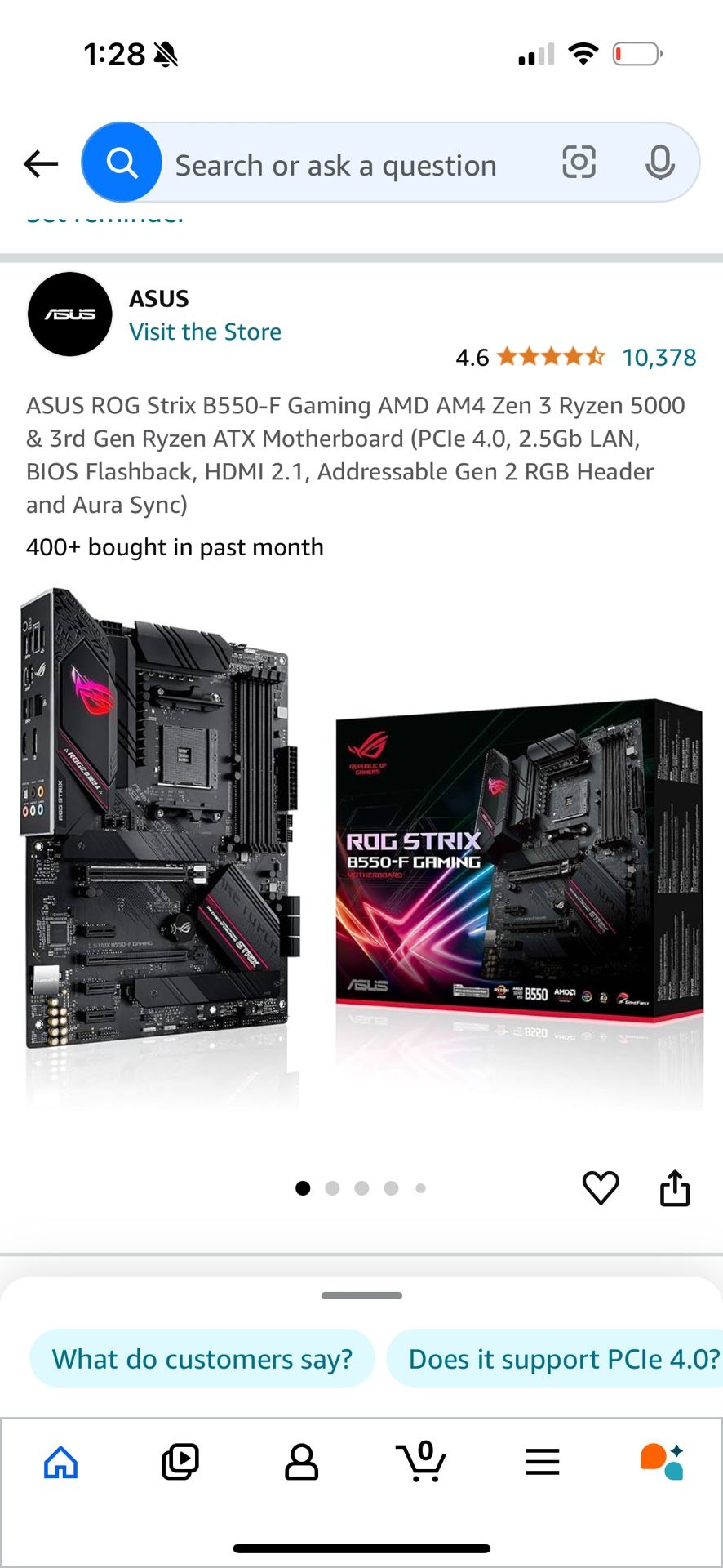 Rog Strix B550-F Gaming Motherboard