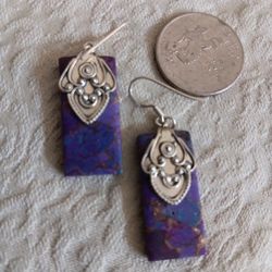 Purple Stone Earrings