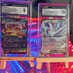 Charizard EX 006/027 CGC 9 & Lugia EX 017/034 CGC 10
