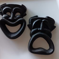 Mid Century Thespian Comedy And Tragedy Wall Art