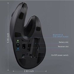 Wireless 3D Scroll Ergonomic Computer Mouse Bluetooth 2400DPI 2.4G Gaming Mice