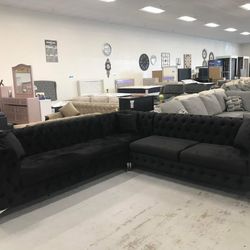 Ultra contemporary oversized black sectional - L SHAPE 