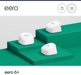 Eero 6+ Mesh WiFi router 1.0Gbs 4,500sq ft 3 - Pack